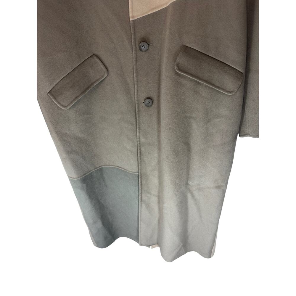 Dept. Anonym Men's Tri-Color Paneled Wool‎ Cashmere Overcoat Trench Coat Size XL - Picture 6 of 14